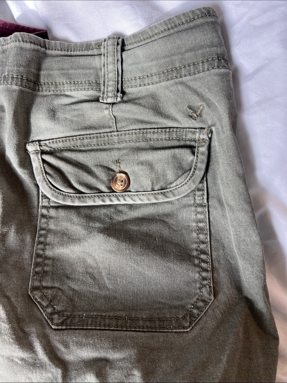 5 Pair American Eagle Outfitters Women's Shorts - Olive, Burgundy, Blue, Tan - Picture 4 of 6